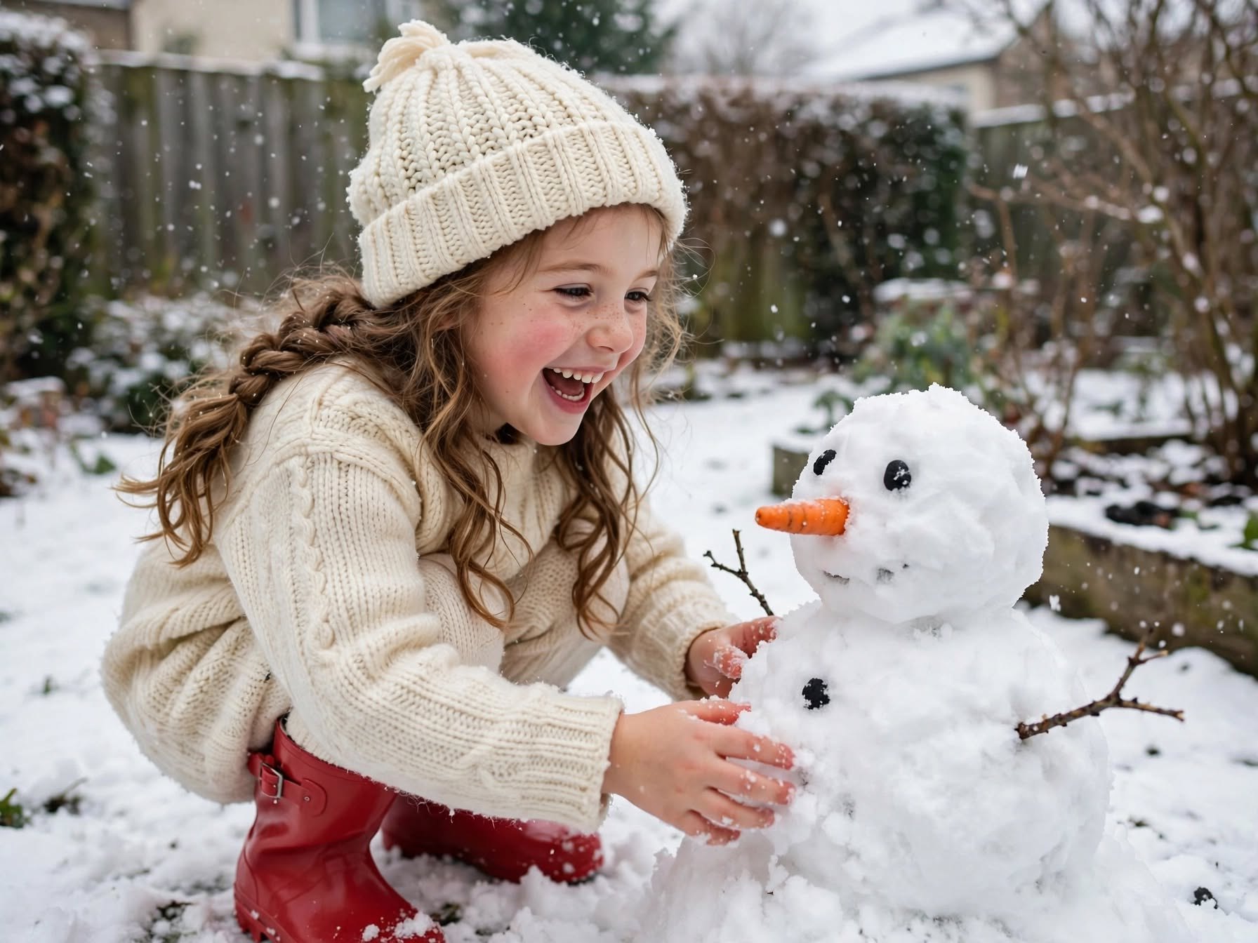 First snowman of the year