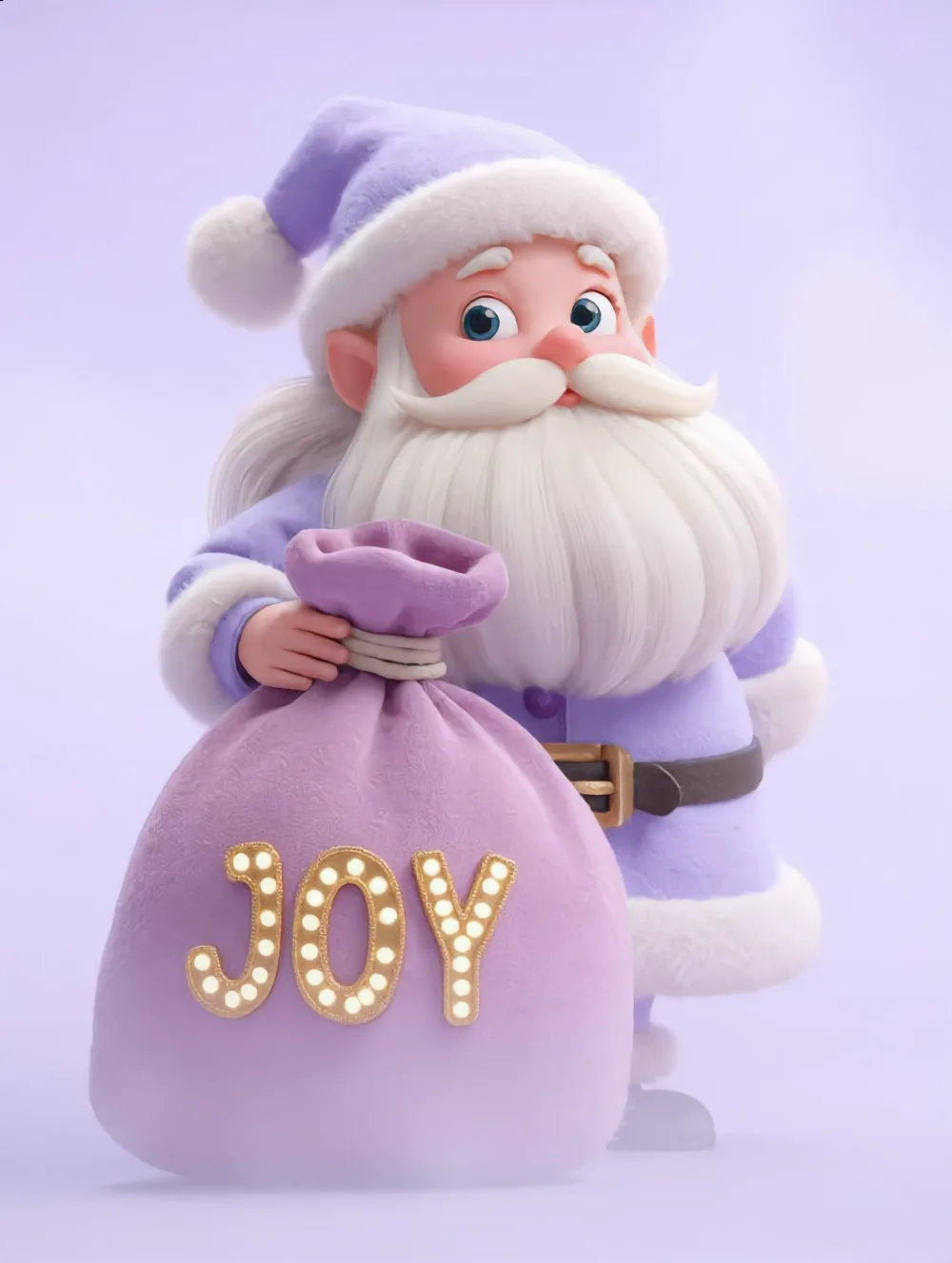 Santa with his sack, Lilac